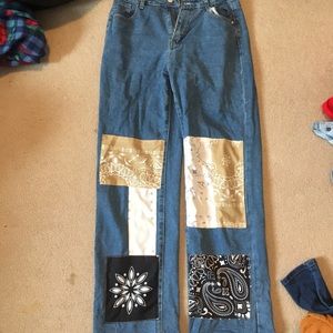 patchwork jeans